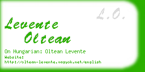 levente oltean business card